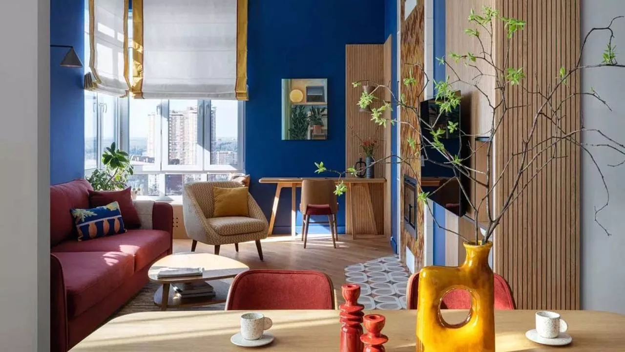 Смотрим эклектичная квартира 91,7 м.: когда русский авангард встречается со Скандинавией