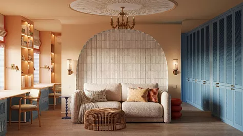 «Квартирный вопрос»: спальня-гостиная из «Тысячи и одной ночи» с TheFurny