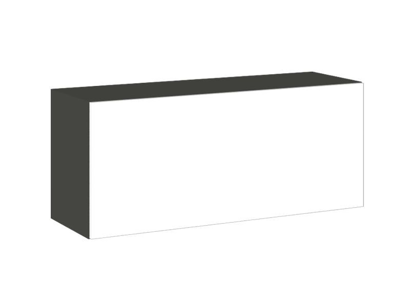 Шкаф горизонтальный навесной Фреш 900 Белый глянец фото TheFurny