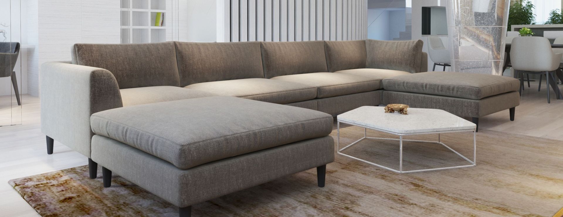 П-образный диван в интерьере: на что обратить внимание?