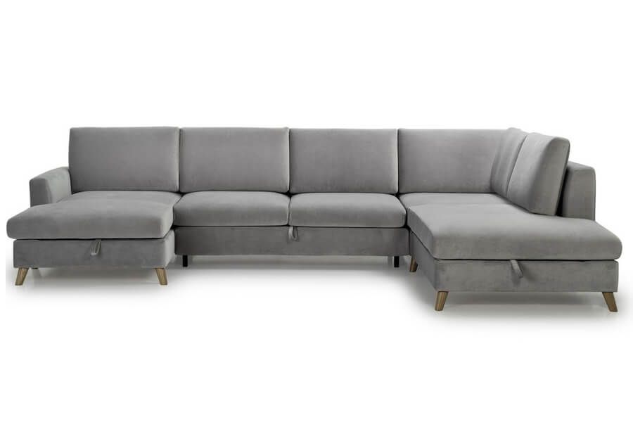 Типичный П-образный диван в современном стиле